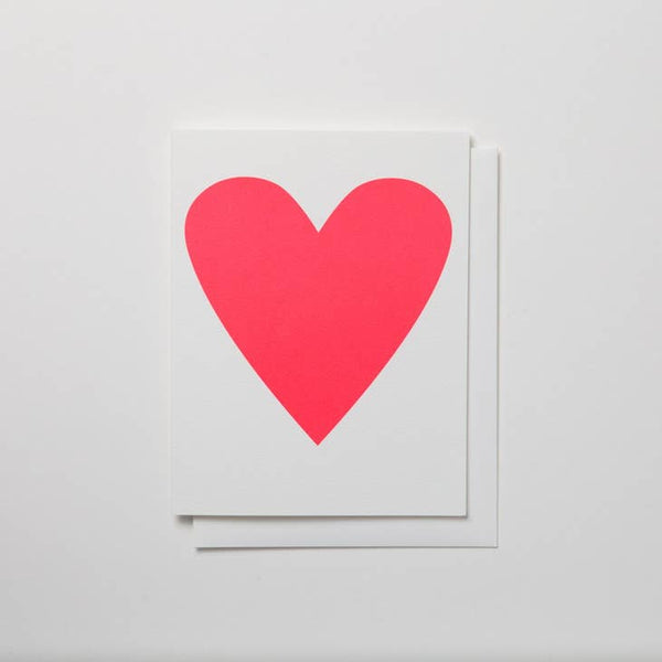 Neon Pink Heart Greeting Card - Freshie & Zero Studio Shop