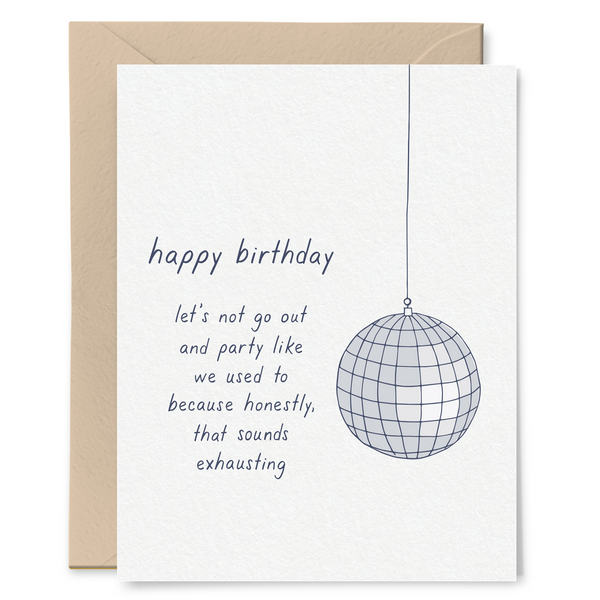 Please let's not party on your Birthday Card - Freshie & Zero Studio Shop