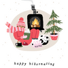 Hibernating Holiday Card - Freshie & Zero Studio Shop