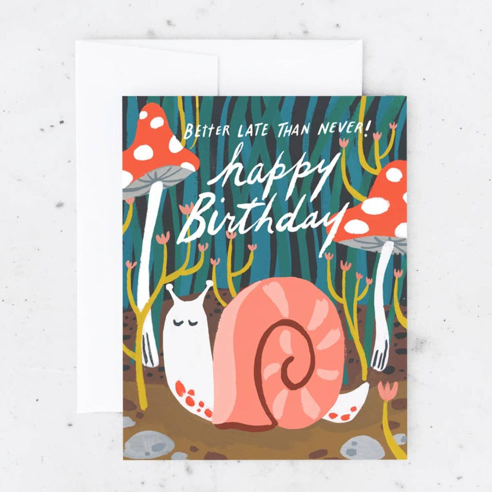 Belated Snail Card by Idlewild - Freshie & Zero Studio Shop