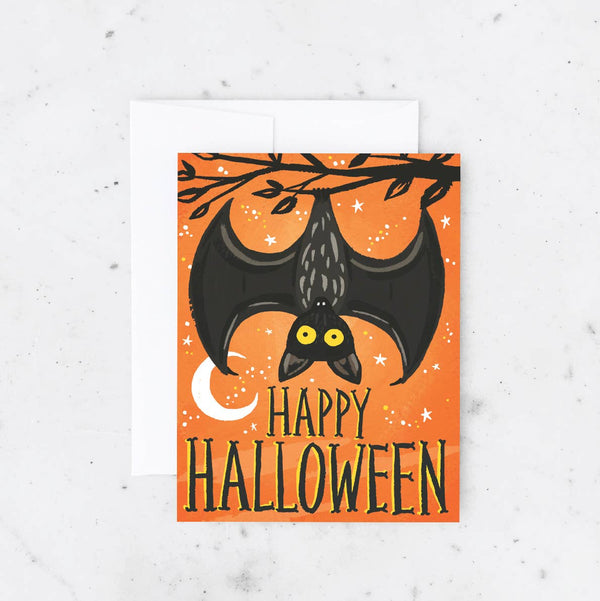 Idlewild Halloween Bat greeting card featuring a spooky bat design with festive Halloween-themed artwork.