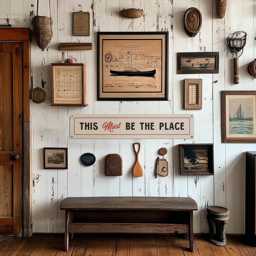 This Must Be The Place Felt Sign Banner - Freshie & Zero Studio Shop