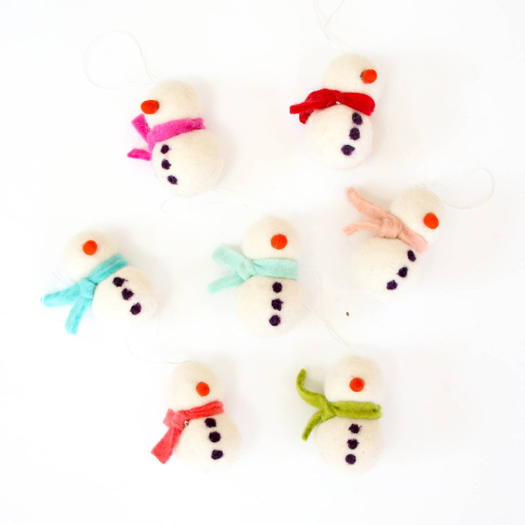 Felt Ornament Set - Snowmen - Freshie & Zero Studio Shop