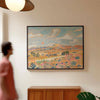 Pastel desert landscape art print by El Baker Art, 8x10 poster featuring soft colors and scenic desert view.