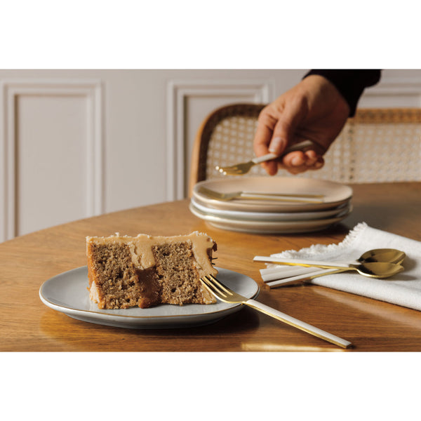 White and Gold Dessert Fork Set By Danica Heirloom - Freshie & Zero Studio Shop