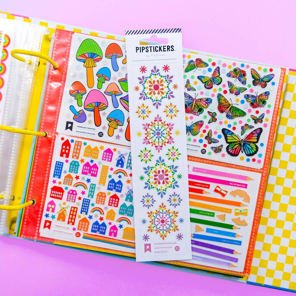 Kaleidoscope SnowflakesSticker Sheet - Freshie & Zero Studio Shop