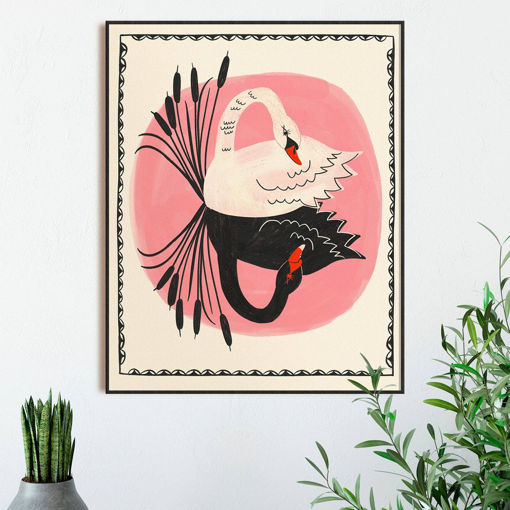 Fairytale Swan - Art Print: 5 x 7" - Freshie & Zero Studio Shop