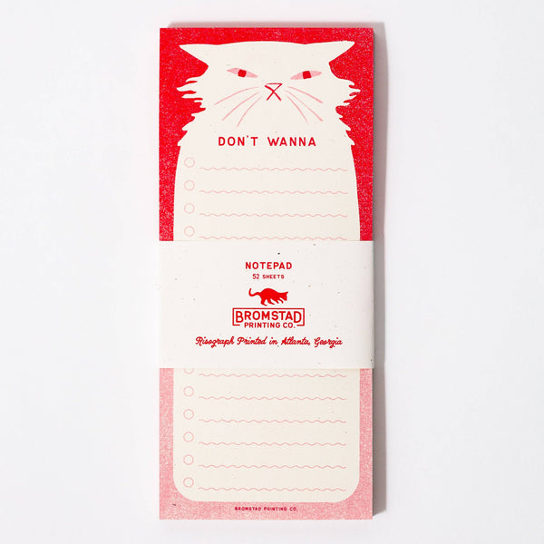 Don't Wanna - Risograph Notepad - Freshie & Zero Studio Shop