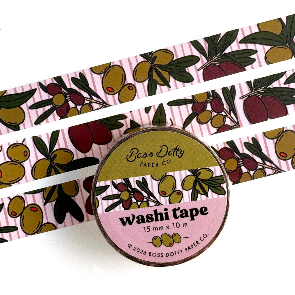 Olives Washi Tape - Freshie & Zero Studio Shop