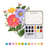 Watercolor Pocket Set of 12 with Brush: Floral - Freshie & Zero Studio Shop