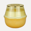Elum Designs Golden Basil & Mint 18 oz Rowan Glass Candle with fresh herbs scent in clear glass container