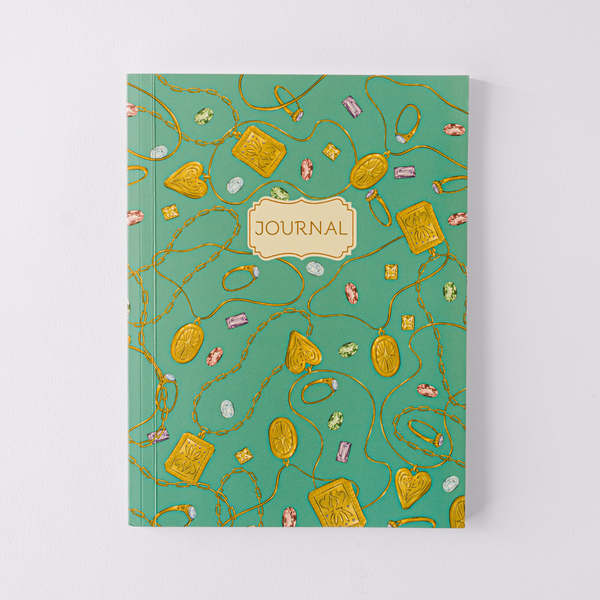Gemstones + Jewelry Softcover Notebook - Freshie & Zero Studio Shop
