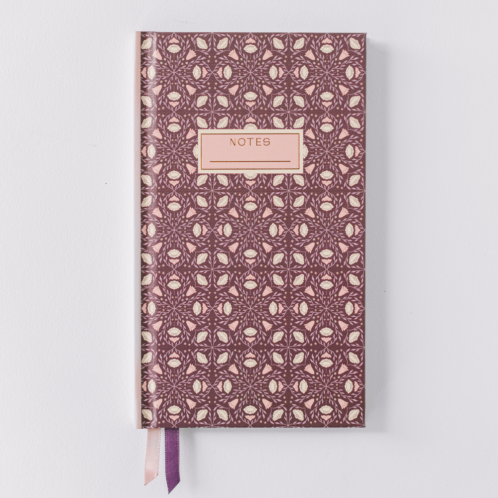 Folk Pattern Hardcover Pocket Notebook - Purple - Freshie & Zero Studio Shop