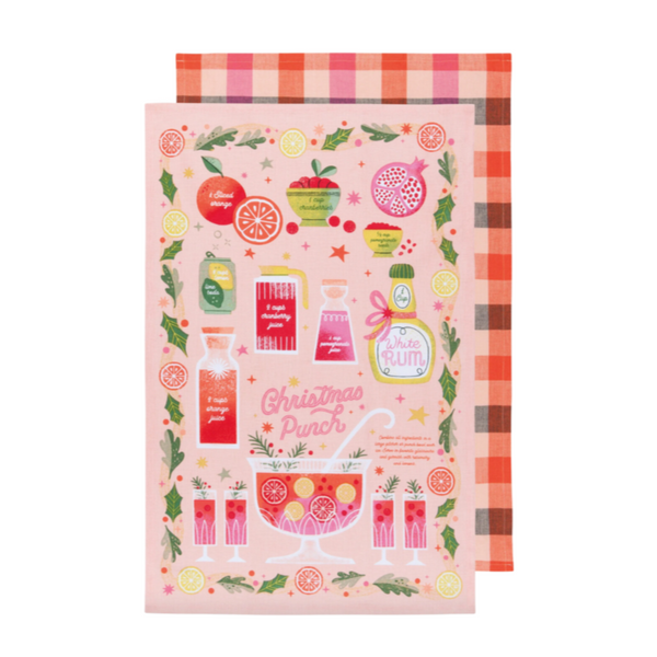 Christmas Punch - Cotton Dishtowels Set of 2 by Danica - Freshie & Zero Studio Shop