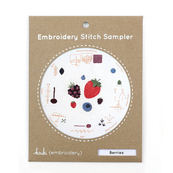 Embroidery Sampler Kit: Berries | Beginner - Freshie & Zero Studio Shop