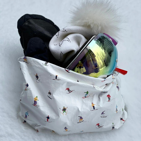 Dancing Skiers Water Resistant Medium Bag by HI LOVE - Freshie & Zero Studio Shop