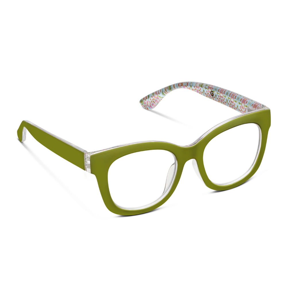 Peepers x Laura Park Reading Glasses: Center Stage - Green/Gasparilla - Freshie & Zero Studio Shop