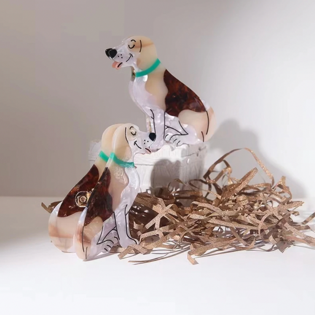 Beagle Dog Hair Claw Clip - Freshie & Zero Studio Shop