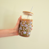 Hydrangeas Glass Coffee Cup by 1canoe2 - Freshie & Zero Studio Shop