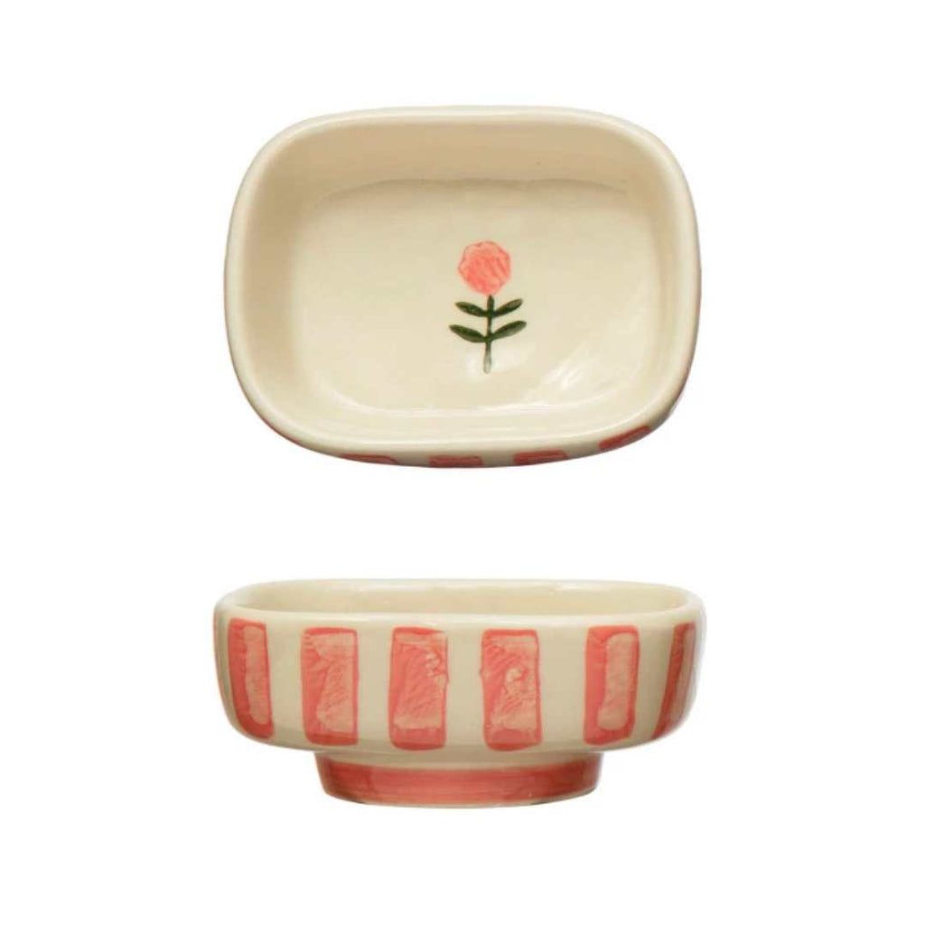 Flower & Stripes Footed Mini Bowl - Freshie & Zero Studio Shop