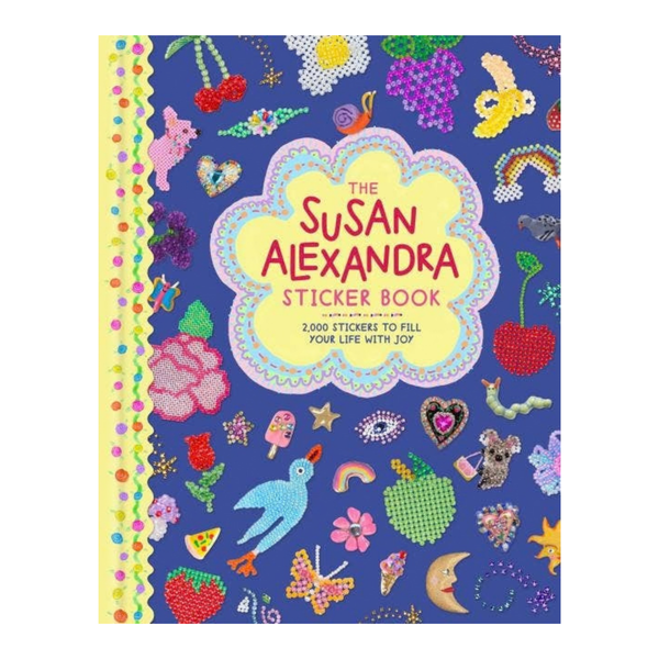 Colorful Susan Alexandra sticker book featuring various decorative stickers, perfect for journaling and creative projects.