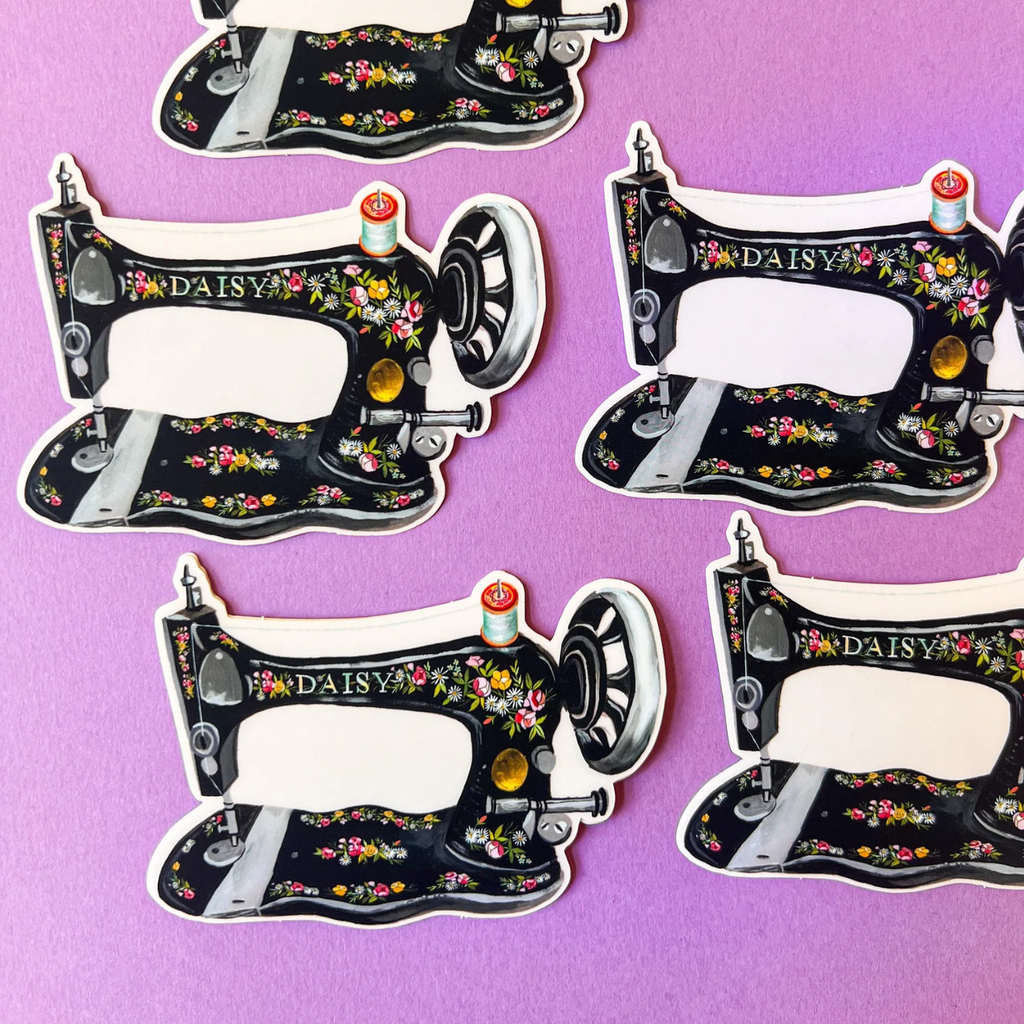 Vintage Sewing Machine Sticker - Freshie & Zero Studio Shop