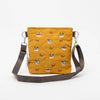 Quilted Cat Crossbody Bag - Mustard Yellow | Kusuguru Japan - Freshie & Zero Studio Shop