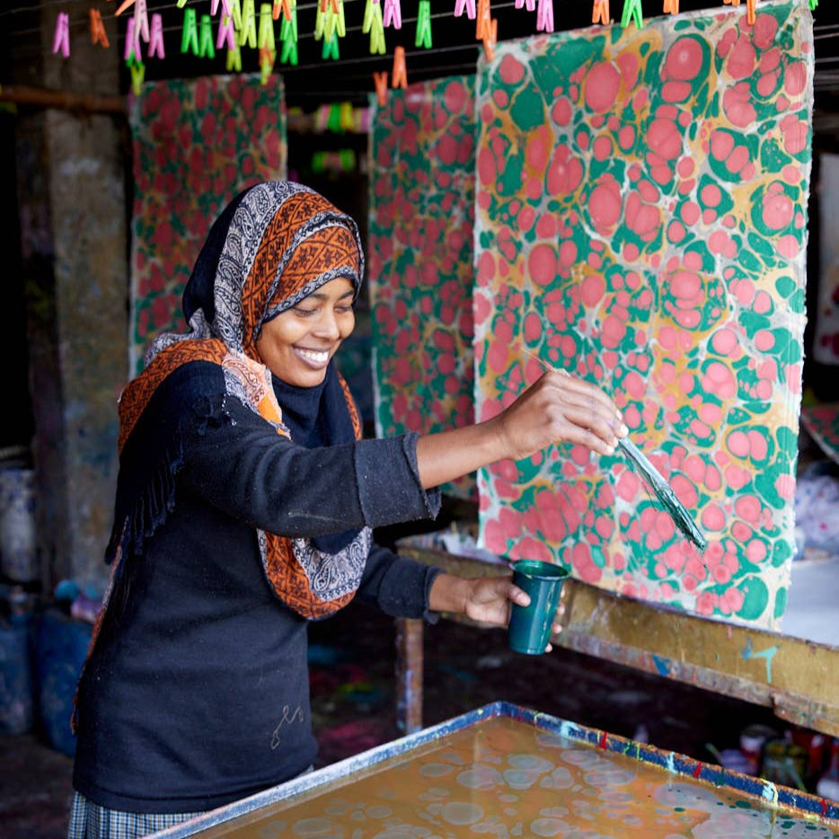 Medium Hand Marbled Gift Bags - Christmas Glitz - Freshie & Zero Studio Shop