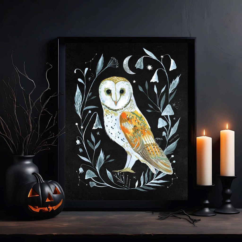 Barn Owl Art Print: 11x14 - Freshie & Zero Studio Shop