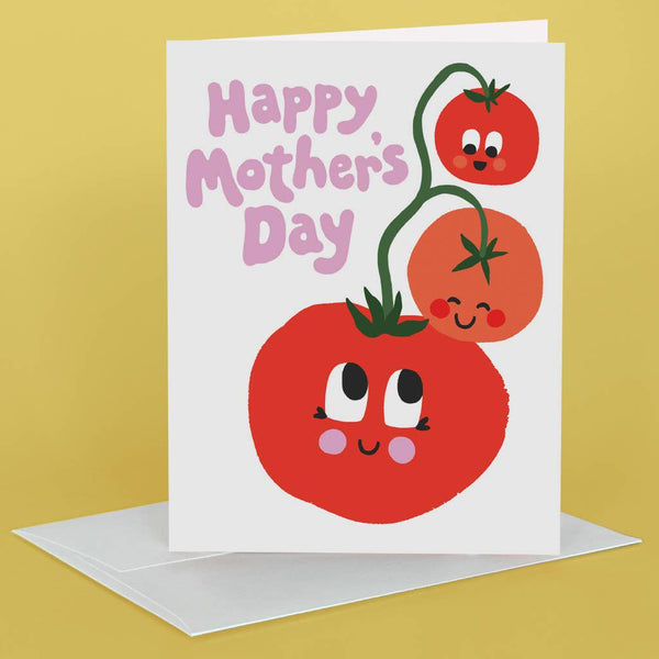 Tomato Family Mother's Day Greeting Card - Freshie & Zero Studio Shop