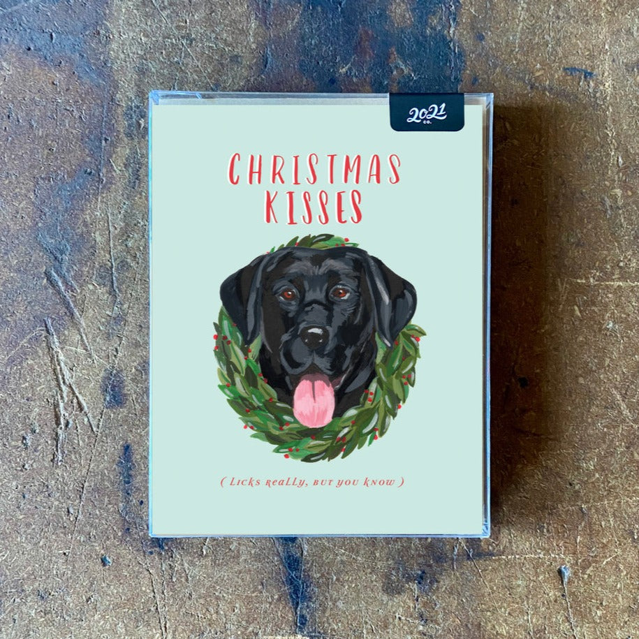 Dog Christmas Kisses Card Boxed Set - Freshie & Zero Studio Shop