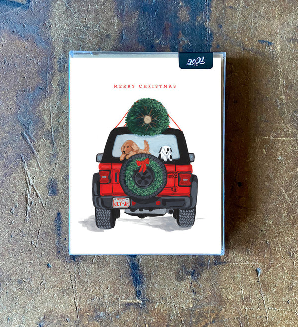 Jolly Jeep Christmas Card Boxed Set - Freshie & Zero Studio Shop