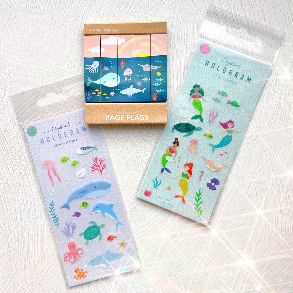 Sticker Sheet: Holographic Sea Creatures - Freshie & Zero Studio Shop