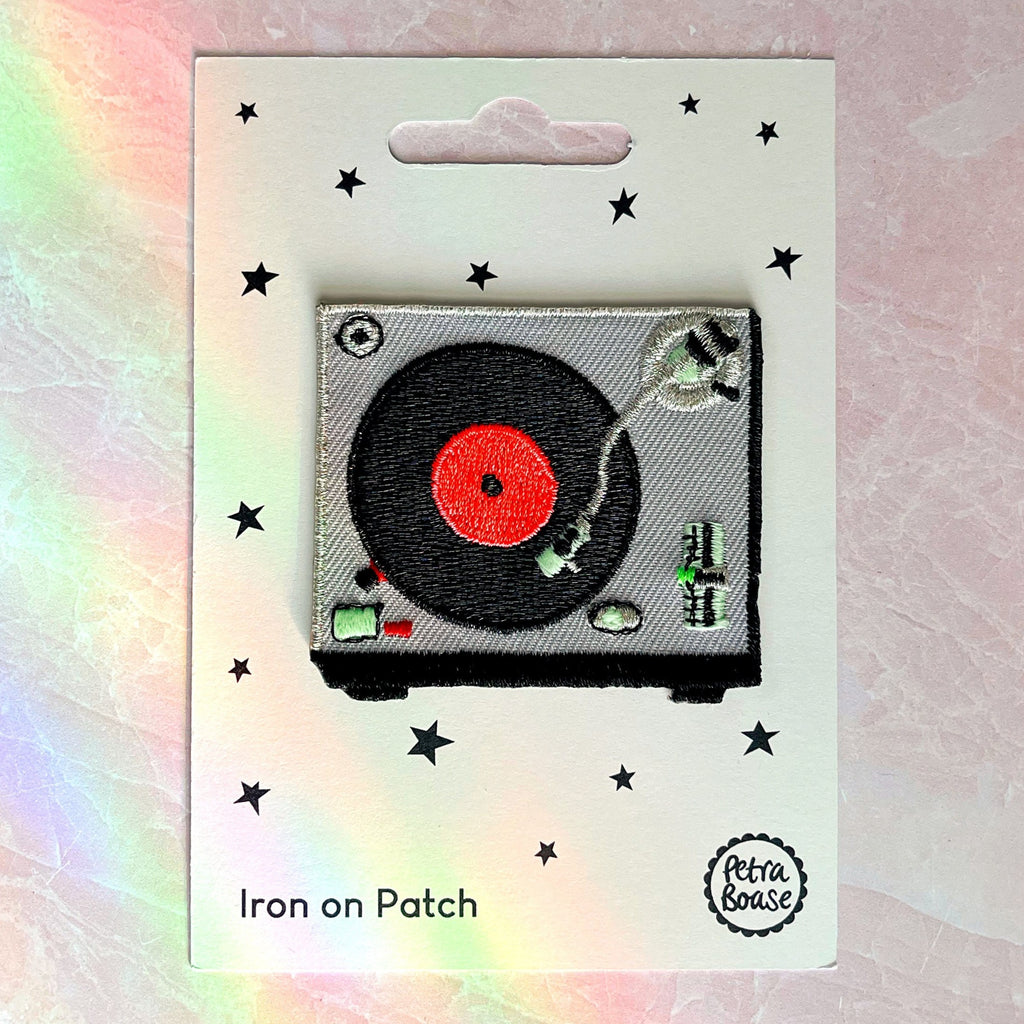 Iron on Patch - Record Player - Freshie & Zero Studio Shop