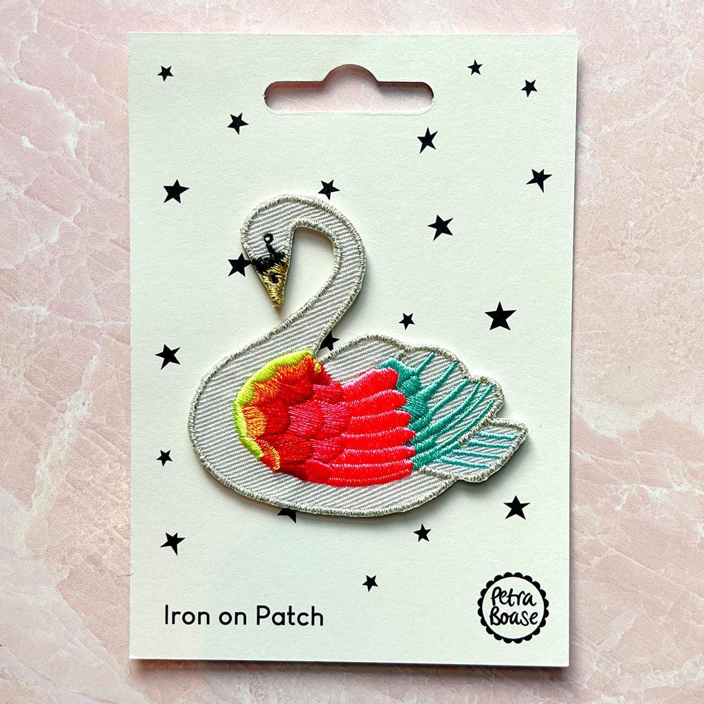 Iron on Patch - Rainbow Swan - Freshie & Zero Studio Shop