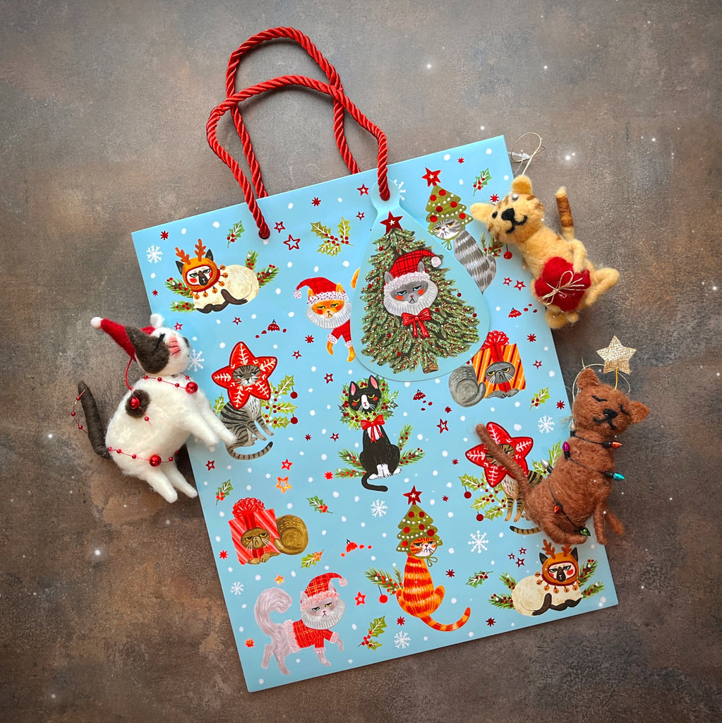 Naughty Cats Gift Bag - Large - Freshie & Zero Studio Shop