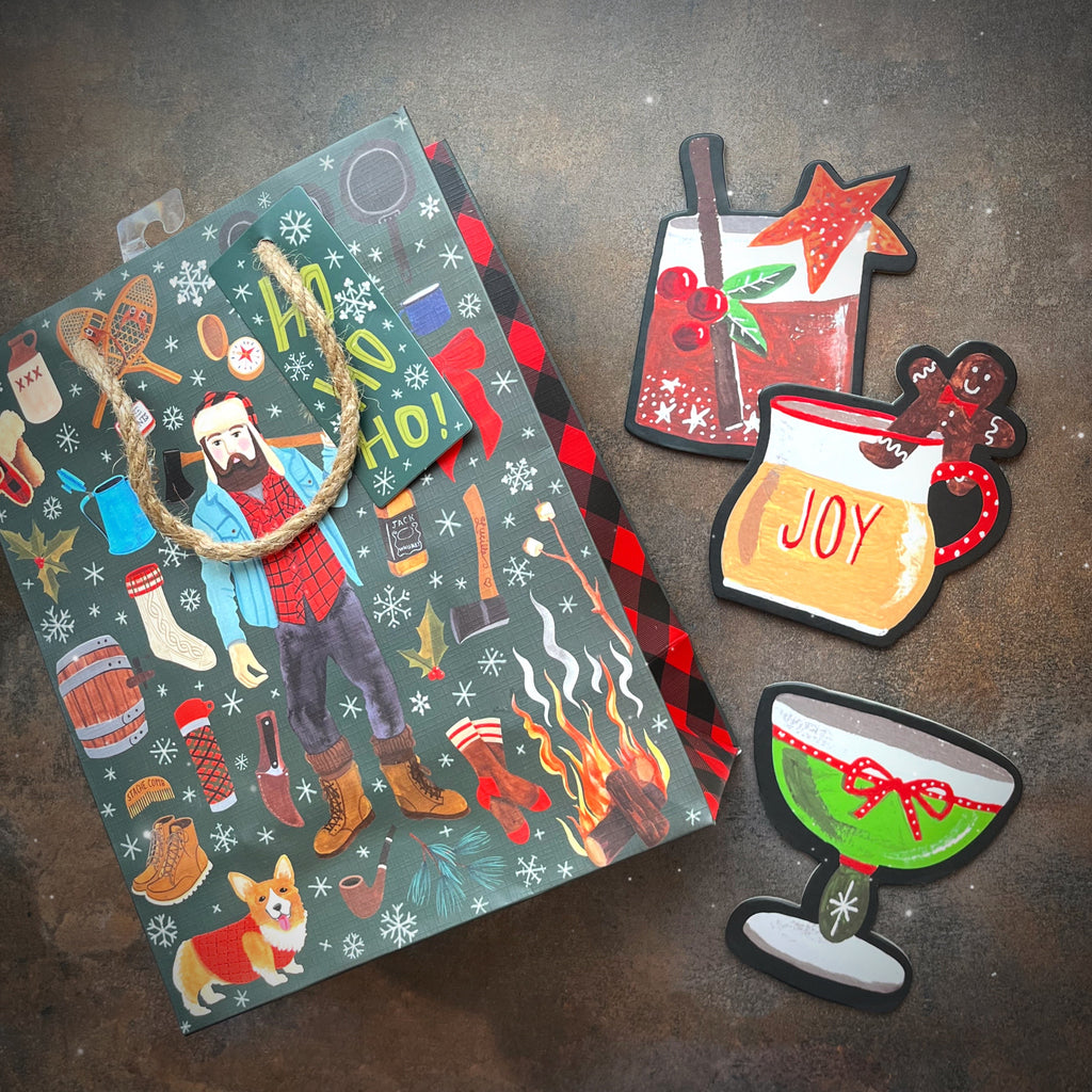 Christmas Cocktail Shaped Coasters Set of 8 - Freshie & Zero Studio Shop
