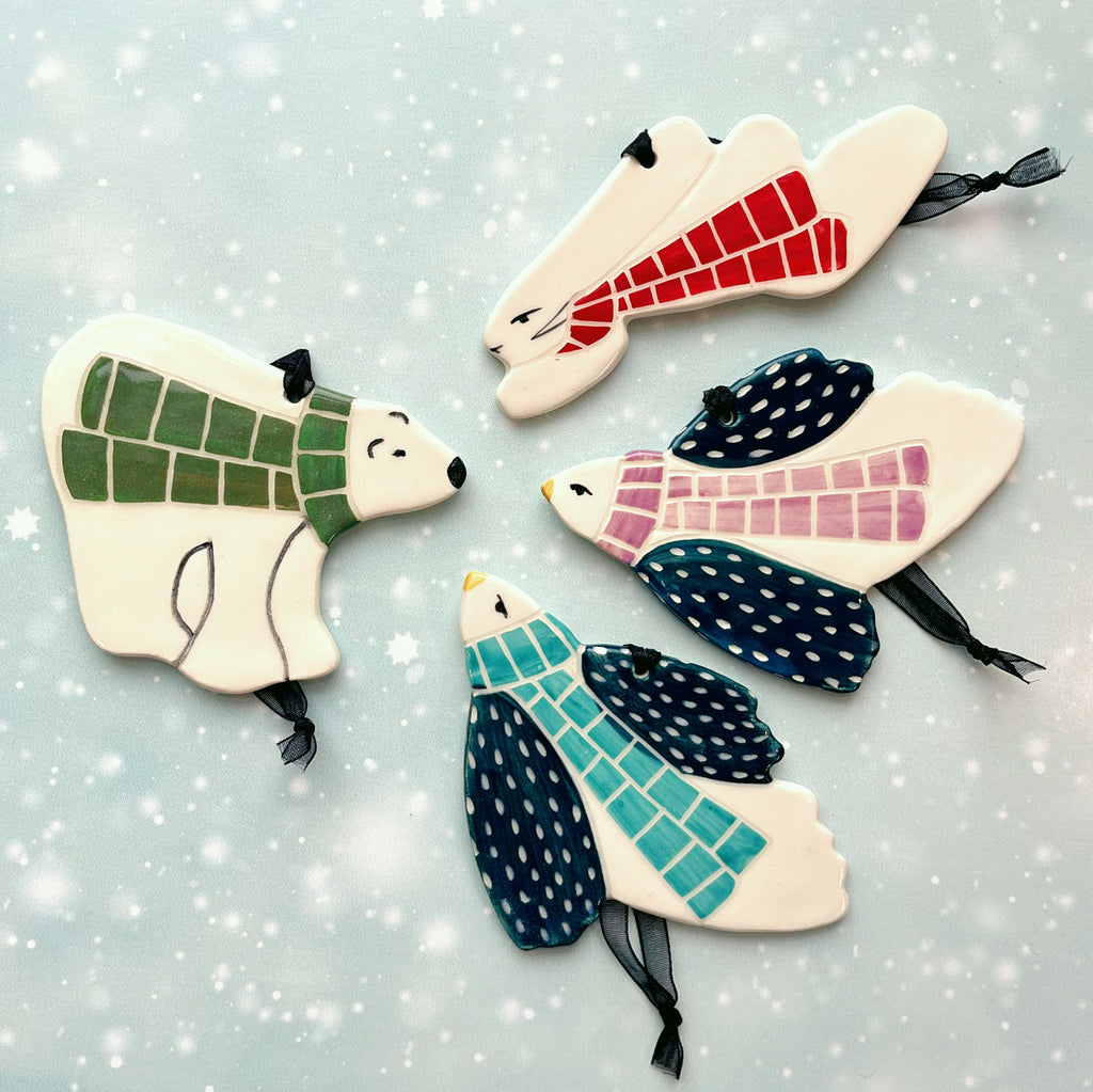 Heirloom Polar Bear Ornaments by Linda Johnson - Freshie & Zero Studio Shop
