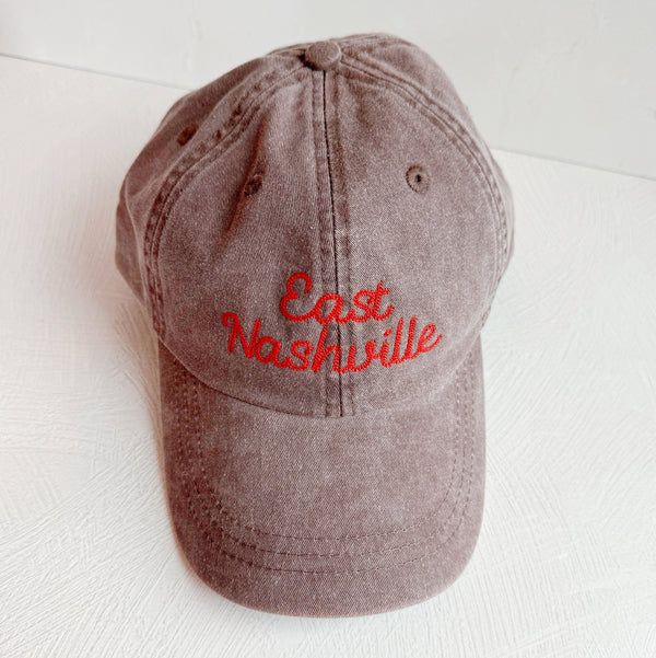 East Nashville Cursive Baseball Dad Hat - Freshie & Zero Studio Shop