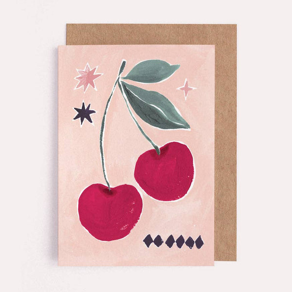 Cherries Mini Greeting Card - Freshie & Zero Studio Shop