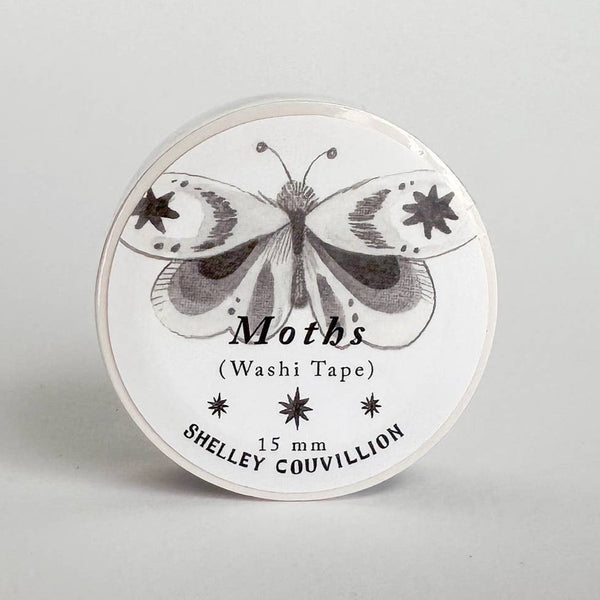 Shelley Couvillion Washi Tape: Moths - Freshie & Zero Studio Shop