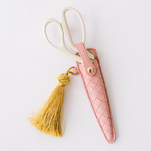Ivory and Gold Heirloom Scissors - Petunia Pink Case - Freshie & Zero Studio Shop