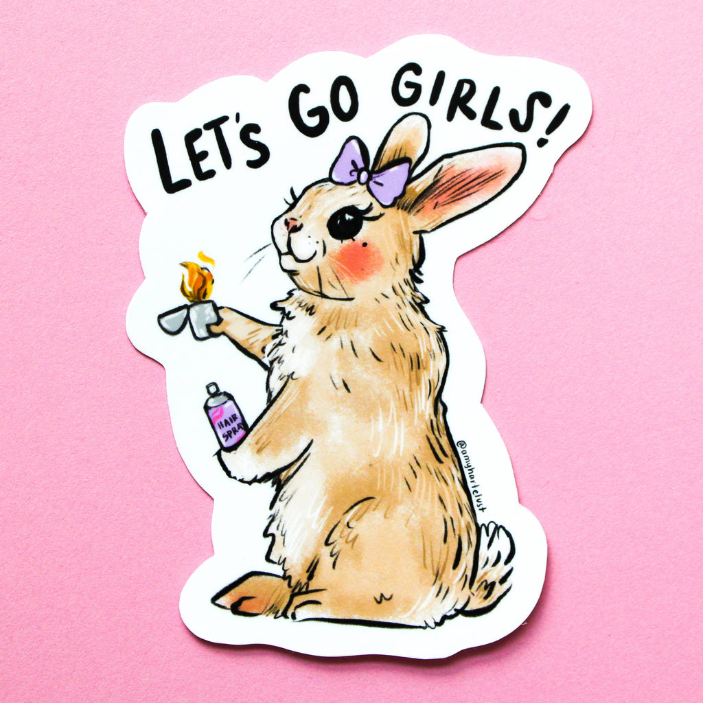 Let's Go Girls Vinyl Sticker - Freshie & Zero Studio Shop