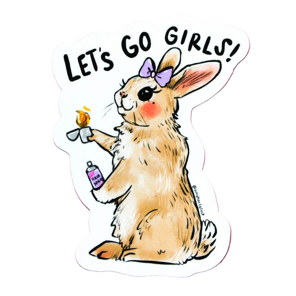 Let's Go Girls Vinyl Sticker - Freshie & Zero Studio Shop