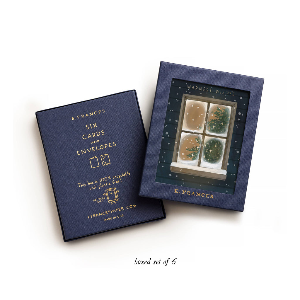 Frosty Window Holiday Greeting Card - Boxed Set of 6 - Freshie & Zero Studio Shop