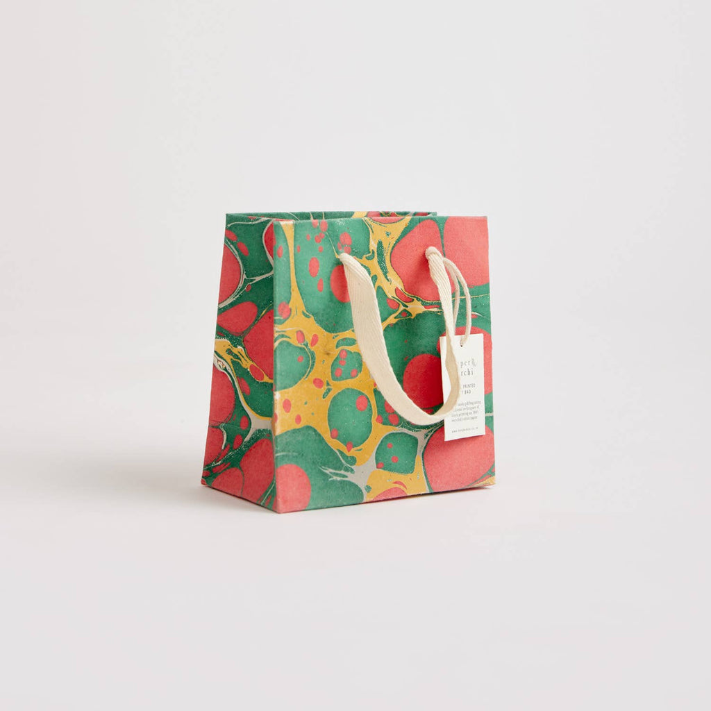 Small Hand Marbled Gift Bags - Christmas Glitz - Freshie & Zero Studio Shop