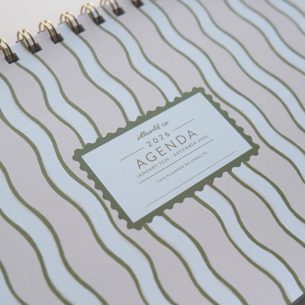 2026 Desktop Planner | Block Print Floral - Freshie & Zero Studio Shop