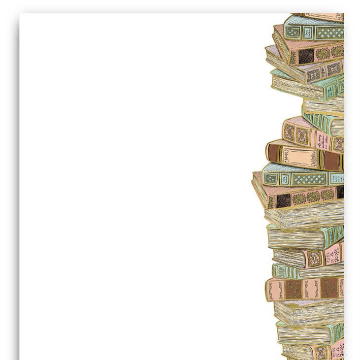 Stack of Books Large Notepad - Freshie & Zero Studio Shop