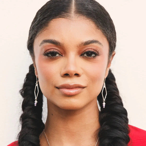 Silver Mirage Earrings - lilac - Freshie & Zero Studio Shop