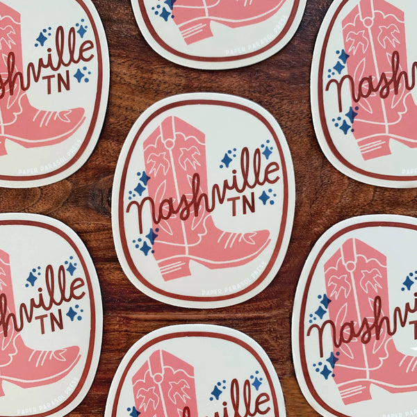 Nashville Cowboy Boot Sticker - Freshie & Zero Studio Shop